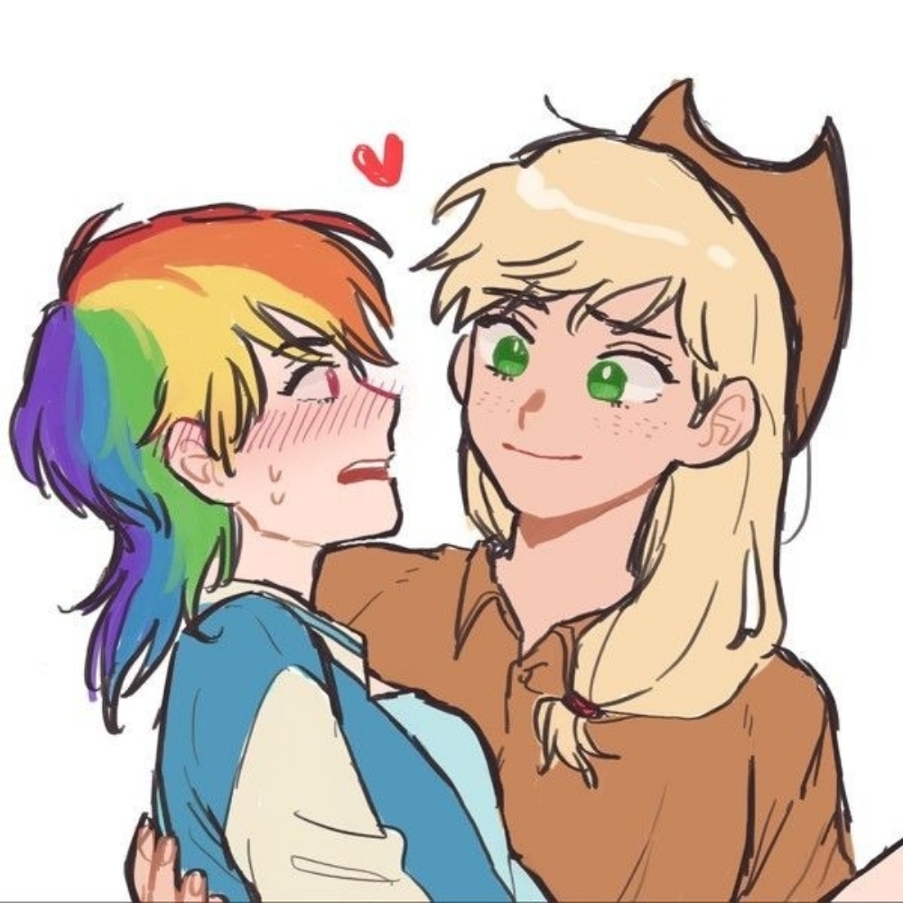 Applejack x rainbow