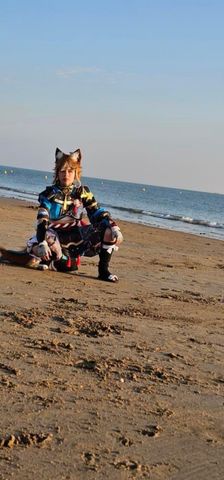 Gorou a la plage