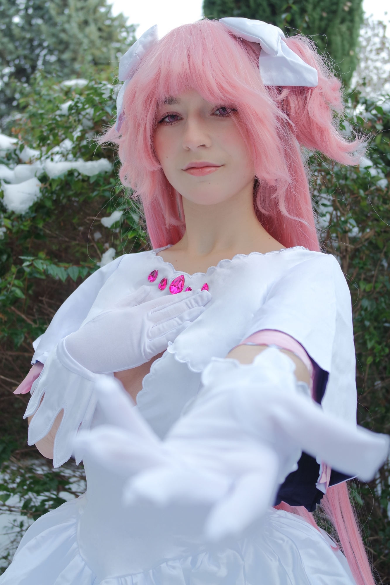 Snowy day w Madoka - Photo 2