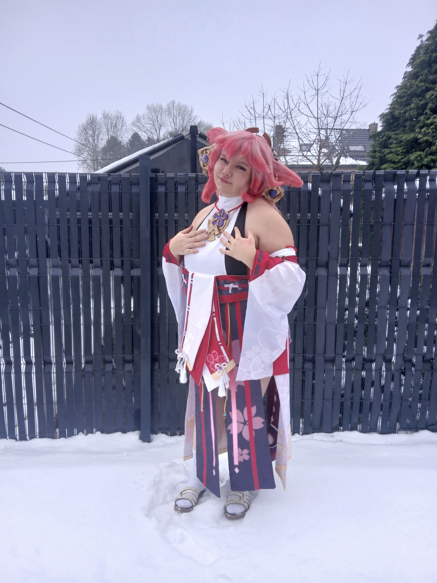 Yae miko in snow - Photo 23