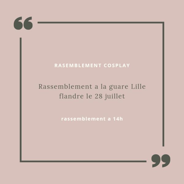 Rassemblement cosplay