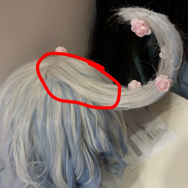 Attach wire to wig — illustration 2