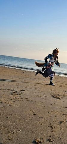 Gorou a la plage