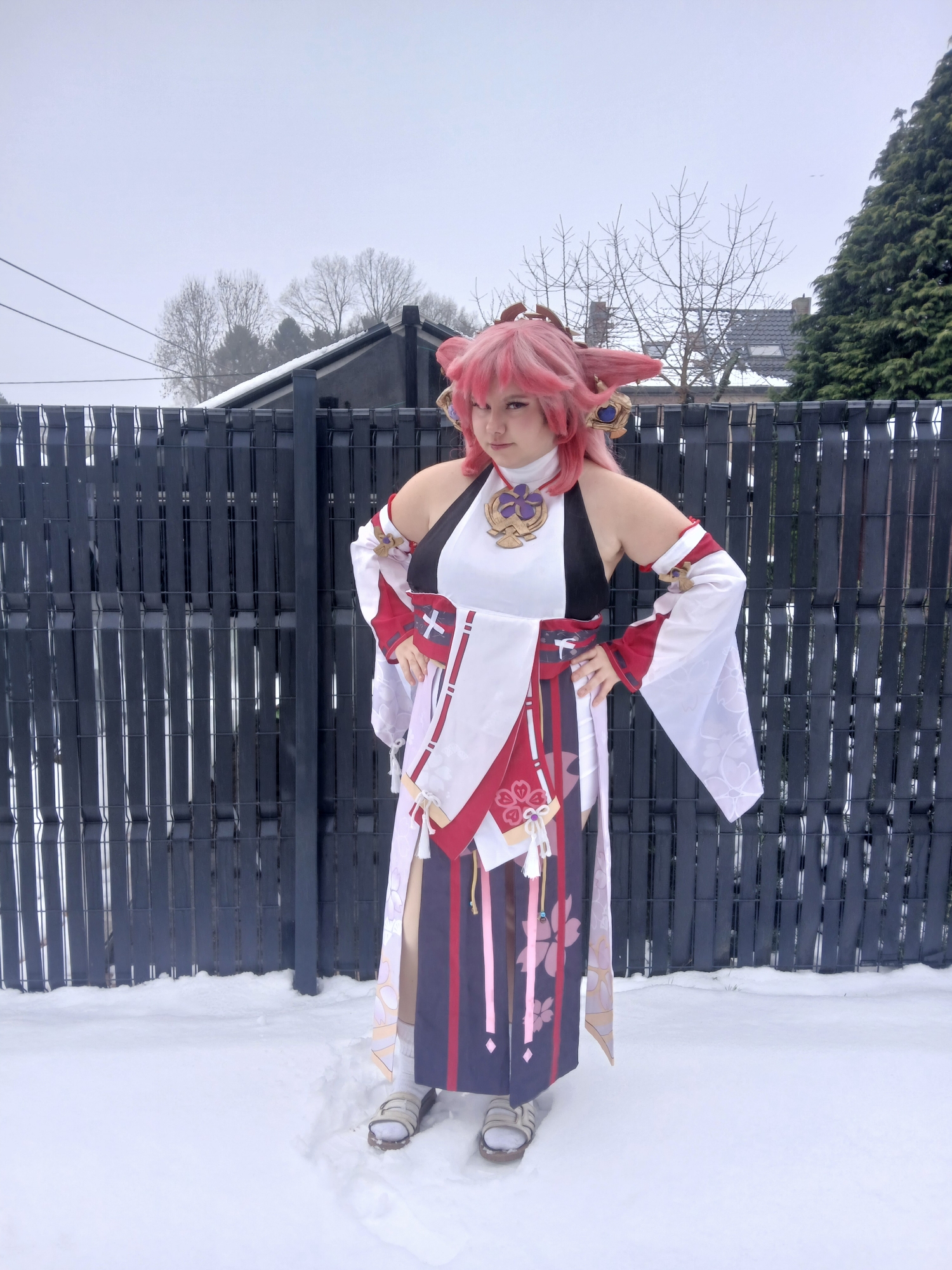 Yae miko in snow — photo 11